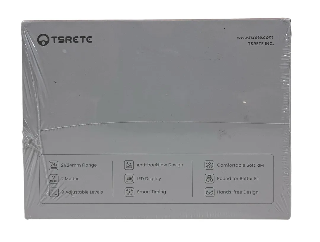 Tsrete Double Wearable Electric Breast Pump, White, 24mm