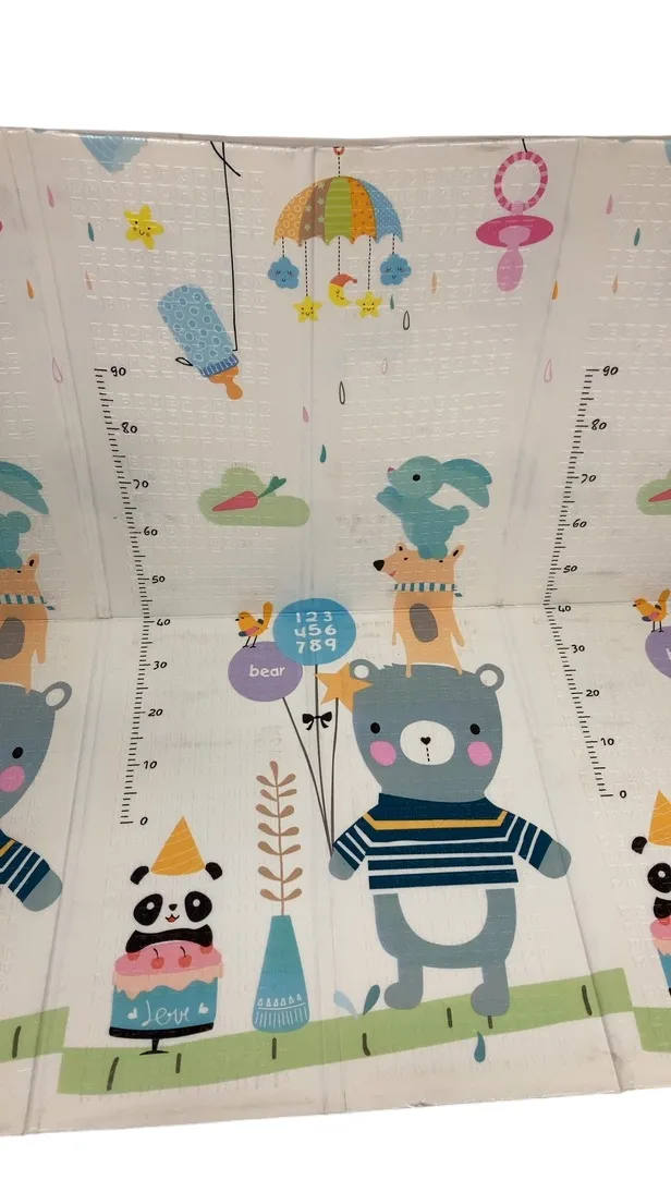 UANLAUO Foldable Baby Play Mat, Bear/Birthday, 79in x 71in