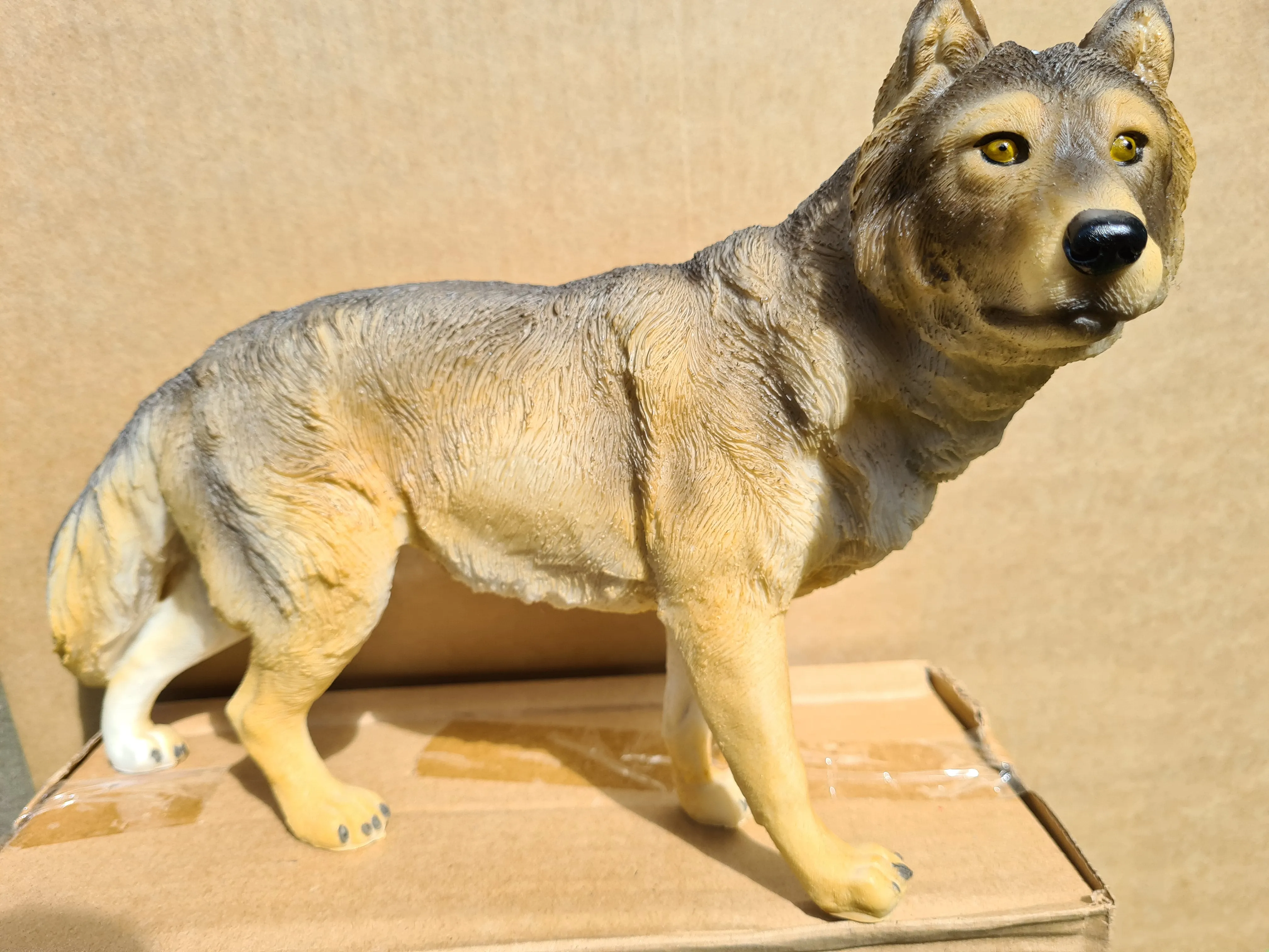 UNIQUE LARGE WOLF LAMP-made by me