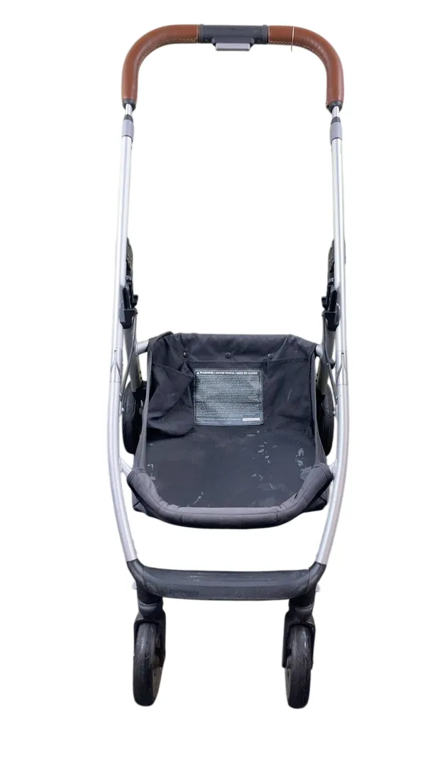 UPPAbaby CRUZ Stroller Frame, 2019, Saddle Leather, Silver