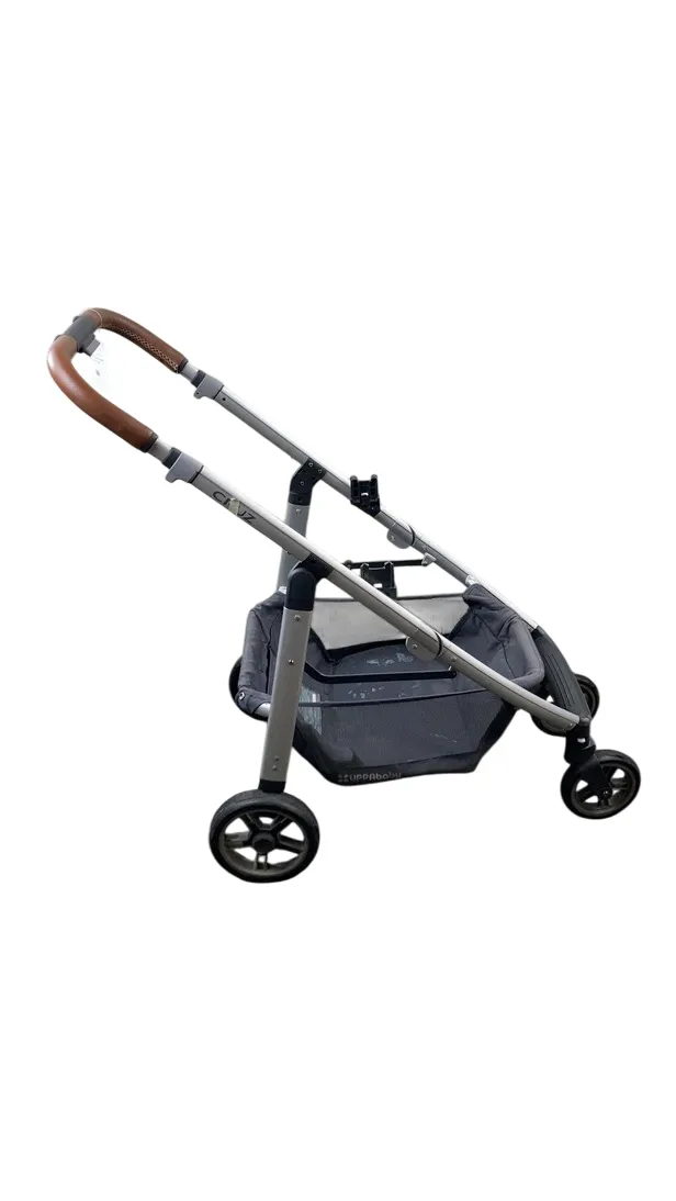 UPPAbaby CRUZ Stroller Frame, 2019, Saddle Leather, Silver