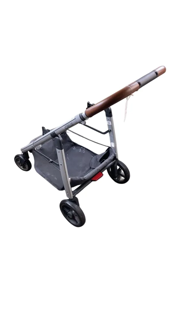 UPPAbaby CRUZ Stroller Frame, 2019, Saddle Leather, Silver