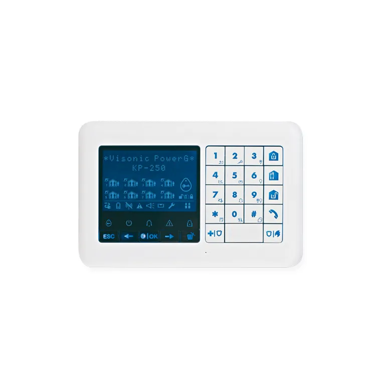 Visonic KP-250 PG2 Two-Way Keypad Power-Master - PowerG Tag Option (868-1:037)