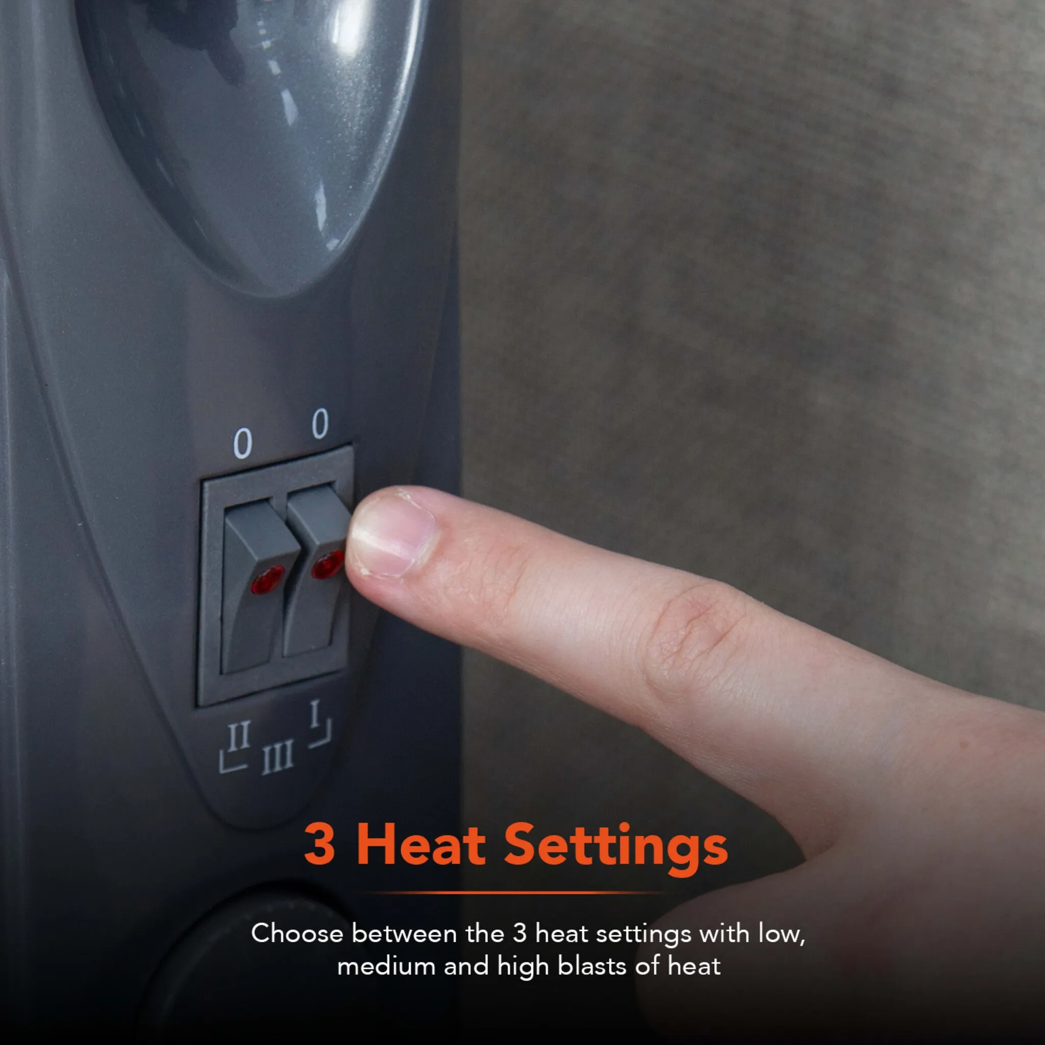 Warmlite heating WL43003YDT electric space heater Indoor Titanium 1500 W Oil electric space heater