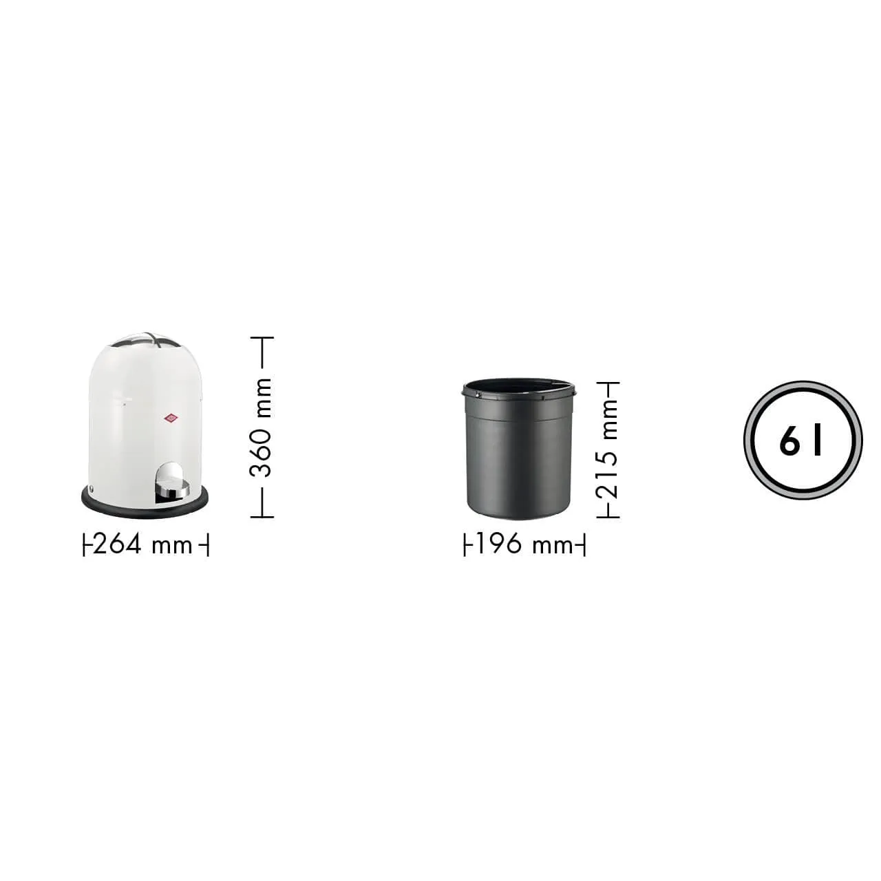 Wesco Mini Master 6 Litres, Stainless Steel