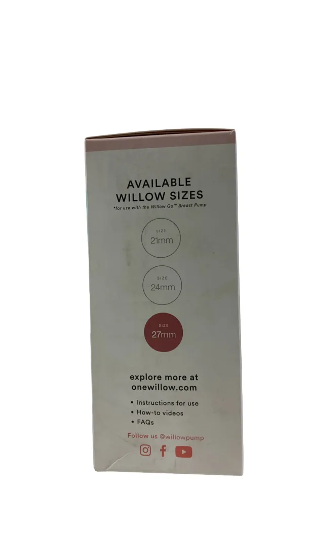 Willow Breast Pump Flanges, 27mm, GO