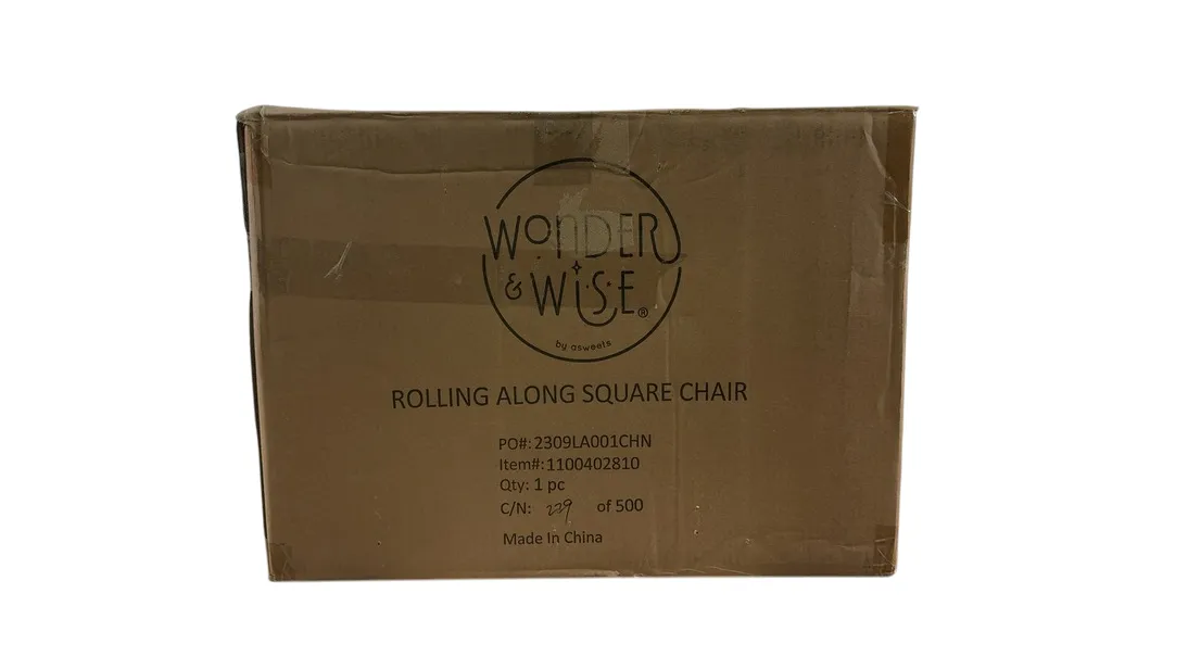 Wonder and Wise Rolling Along Square Chair, Oat