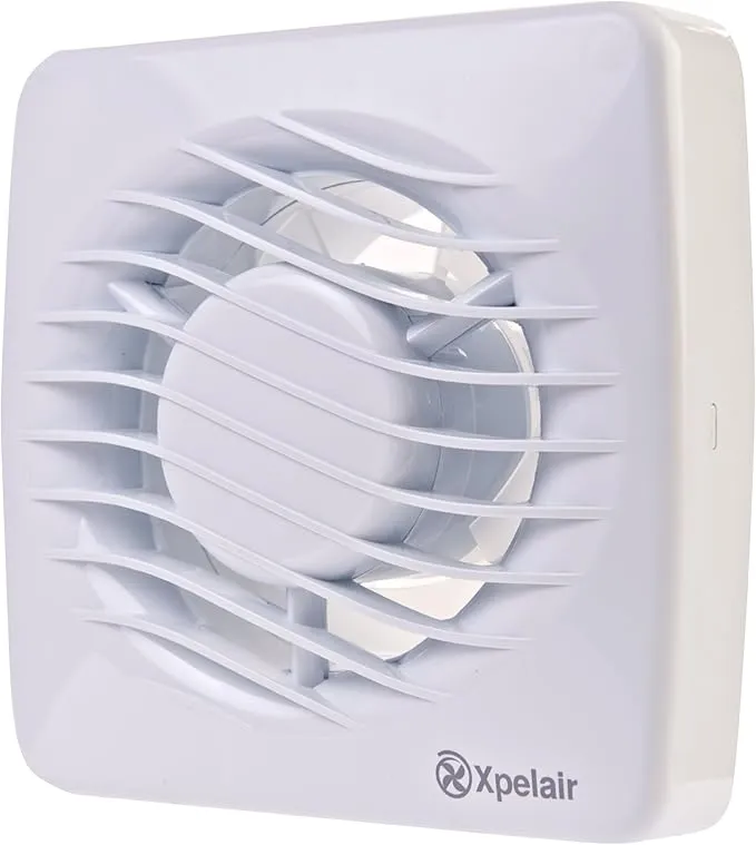 Xpelair DX100HTA White Bathroom Single Speed Axial Fan With Humidistat Timer