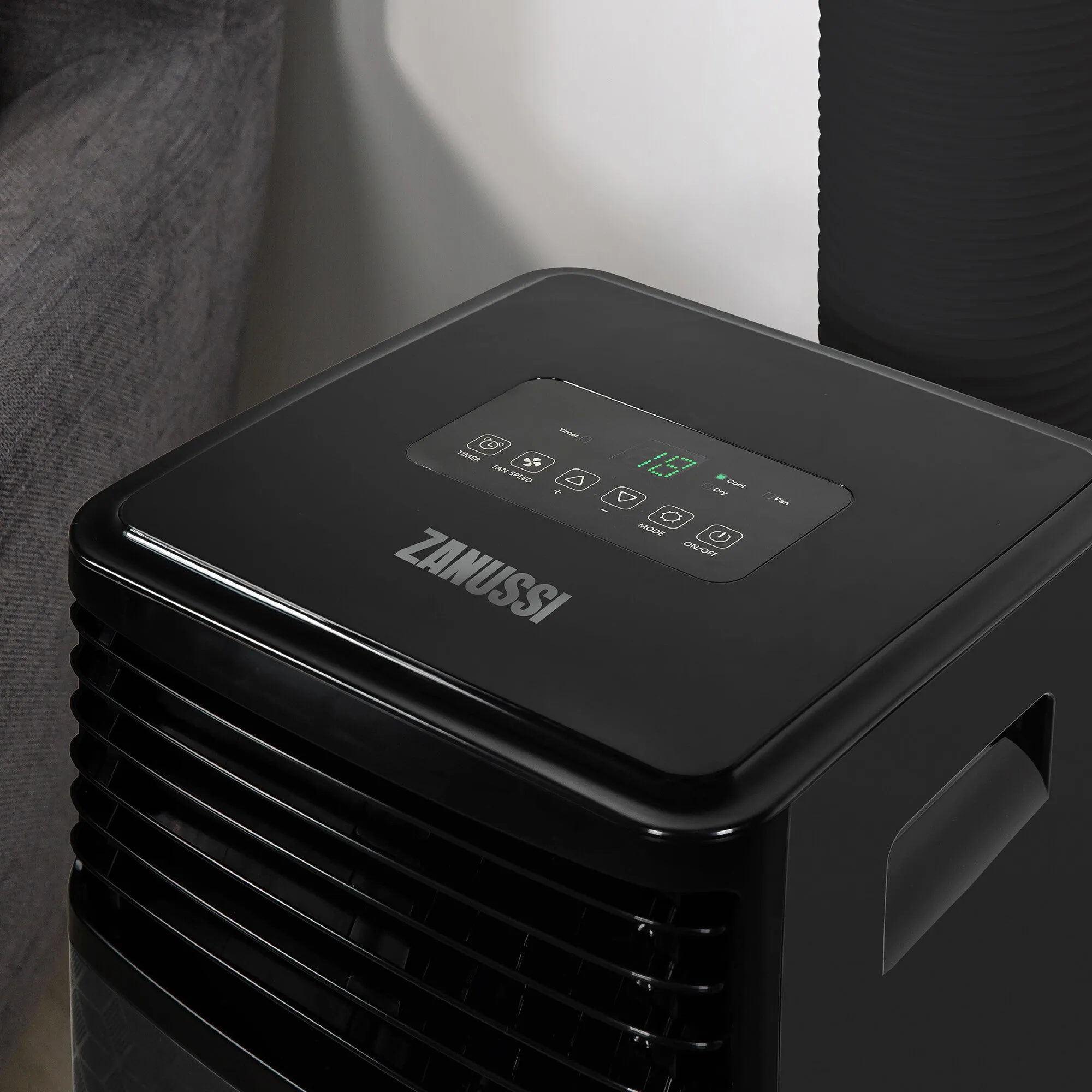 Zanussi Portable ZPAC7001B Air Conditioner, Dehumidifier & Air Cooler in Black