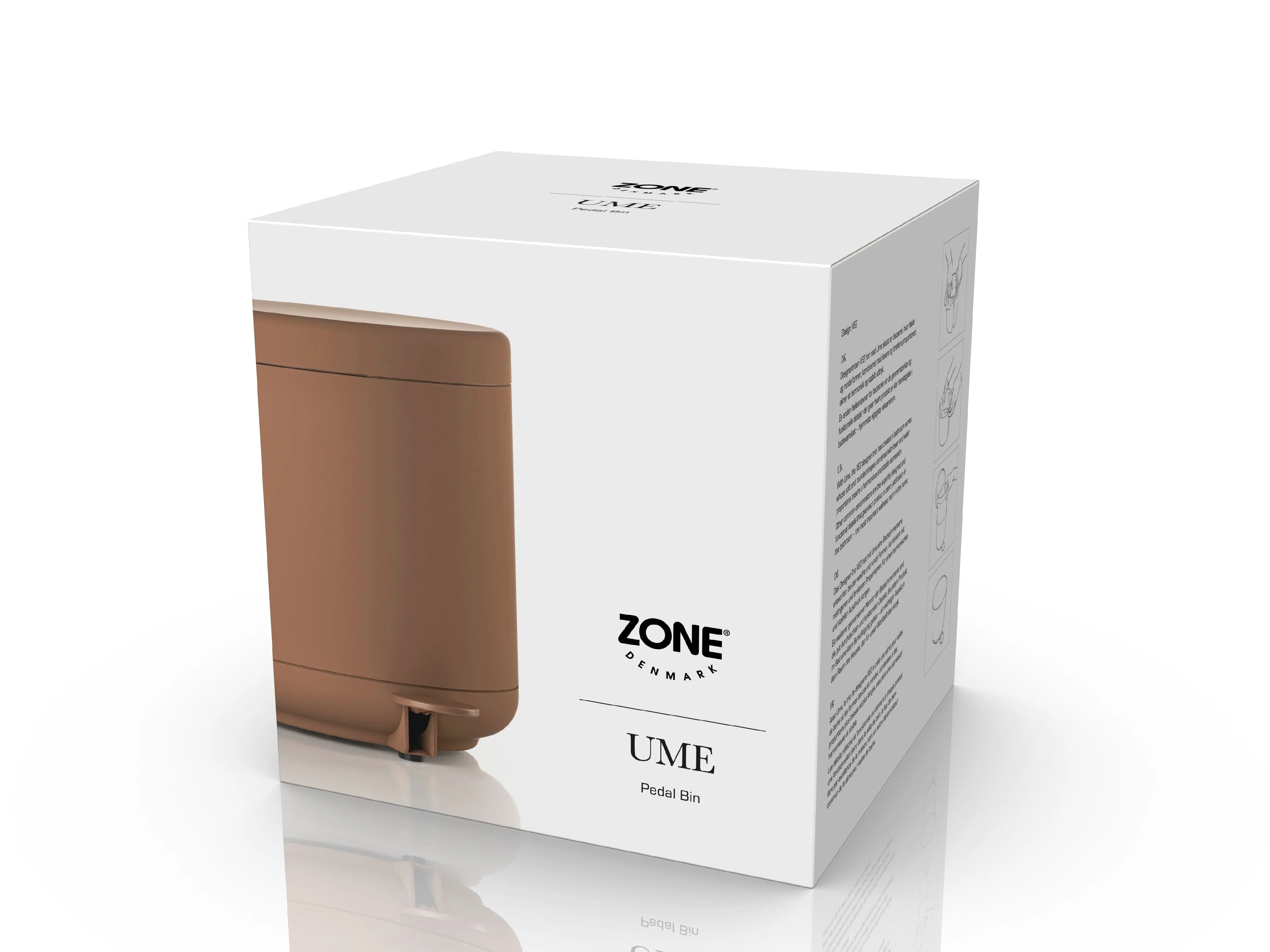 Zone Denmark Ume Pedal Bin 4 Liter, Terracotta